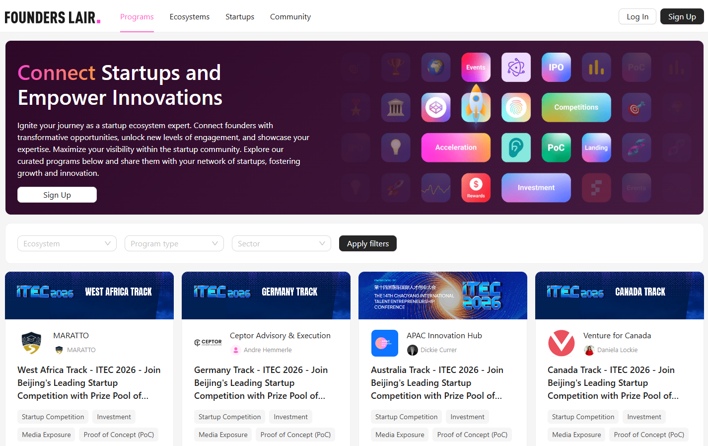 Founders Lair platform reference
